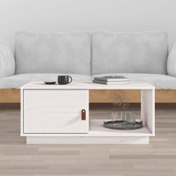 Sonata H Кафе маса, Бялa, 80x50x35,5 см, борово дърво масив - Mese