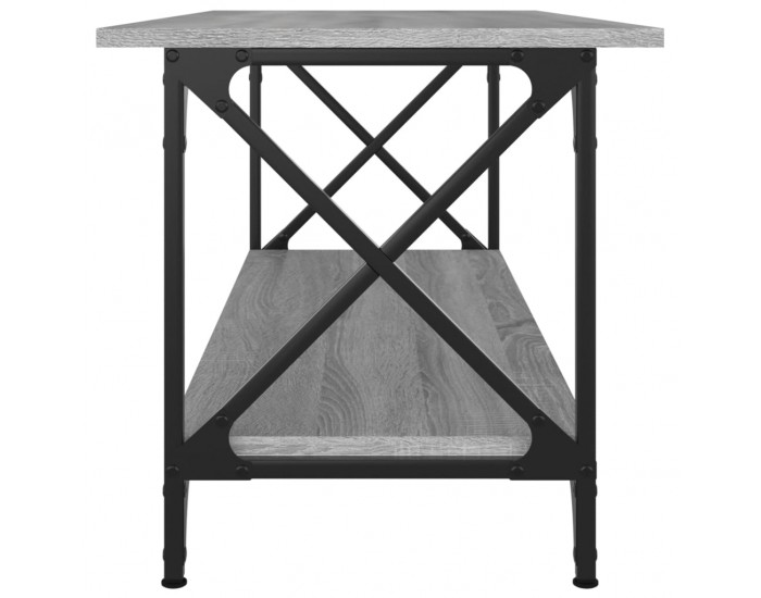 Sonata H Кафе маса, сив сонома, 100x45x45 см, инженерно дърво и желязо