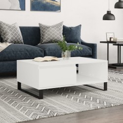 Sonata H Кафе маса, бяла, 90x60x35 см, инженерно дърво - Mese