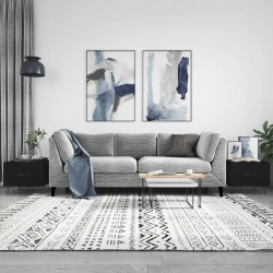 Sonata H Кафе маси, 2 бр, черни, 50x50x40 см, инженерно дърво - Măsuțe de living