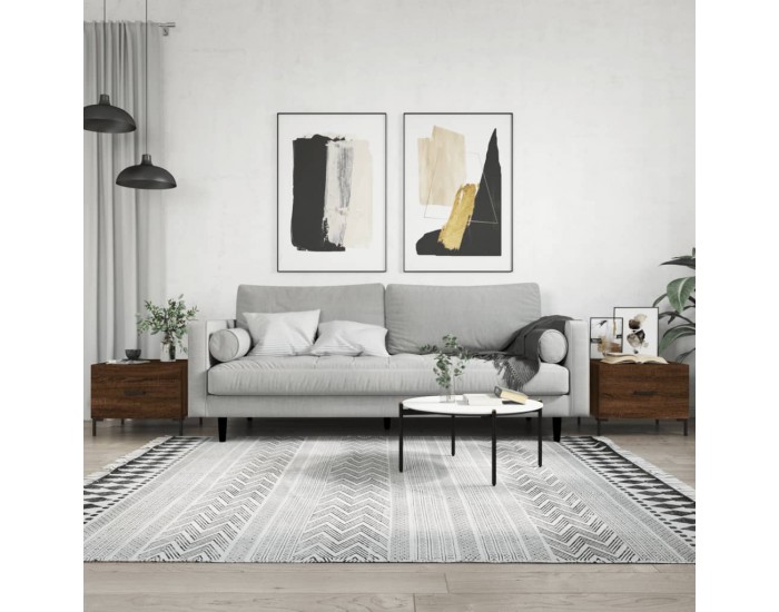 Sonata H Кафе маси, 2 бр, кафяв дъб, 50x50x40 см, инженерно дърво