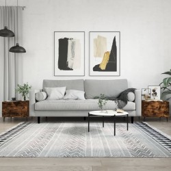 Sonata H Кафе маси, 2 бр, опушен дъб, 50x50x40 см, инженерно дърво - Măsuțe de living