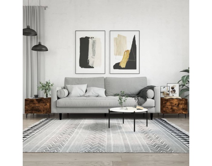 Sonata H Кафе маси, 2 бр, опушен дъб, 50x50x40 см, инженерно дърво