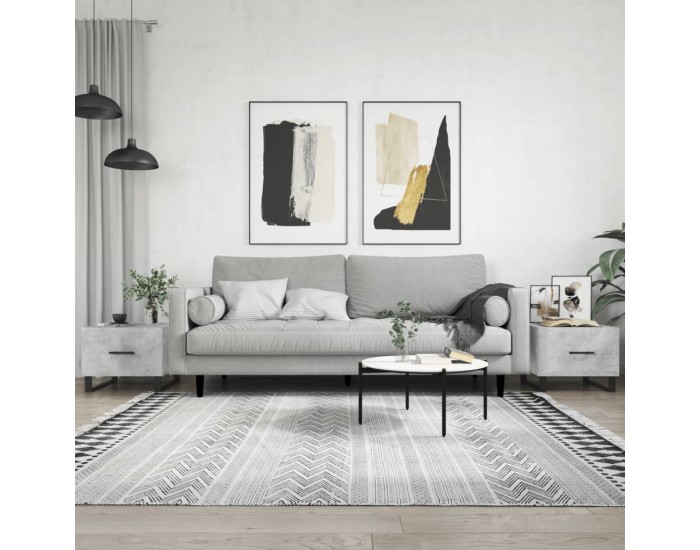 Sonata H Кафе маси, 2 бр, Бетонно сиво, 50x50x40 см, инженерно дърво
