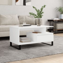 Sonata H Кафе маса, бяла, 90x49x45 см, инженерно дърво - Mese
