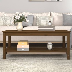 Sonata H Кафе маса, меденокафява, 110x55x45 см, борово дърво масив - Măsuțe de living