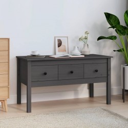 Sonata H Кафе маса, Сиво, 102x49x55 см, борово дърво масив - Măsuțe de living