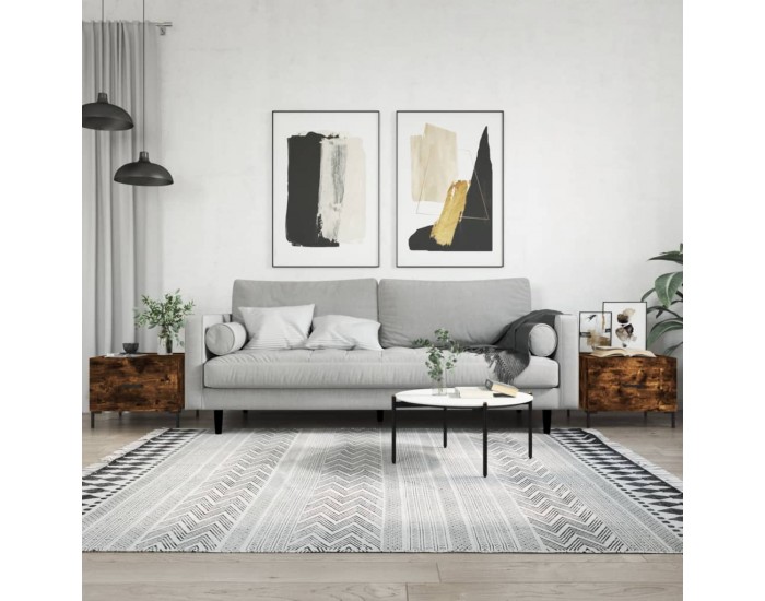 Sonata H Кафе маси, 2 бр, опушен дъб, 50x50x40 см, инженерно дърво