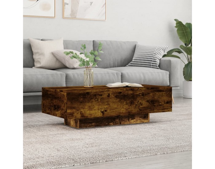 Sonata H Кафе маса, опушен дъб, 100x49,5x31 см, инженерно дърво