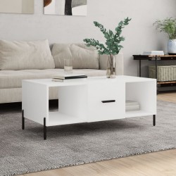 Sonata H Маса за кафе, бяла, 102x50x40 см, инженерно дърво - Măsuțe de living