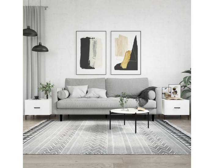 Sonata H Кафе маси, 2 бр, бели, 50x50x40 см, инженерно дърво