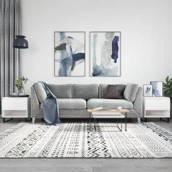 Sonata H Маси за кафе, 2 бр, бял гланц, 50x46x50 см, инженерно дърво - Măsuțe de living