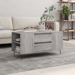 Sonata H Кафе маса, сив сонома, 102x44,5x50 см, инженерно дърво - Măsuțe de living