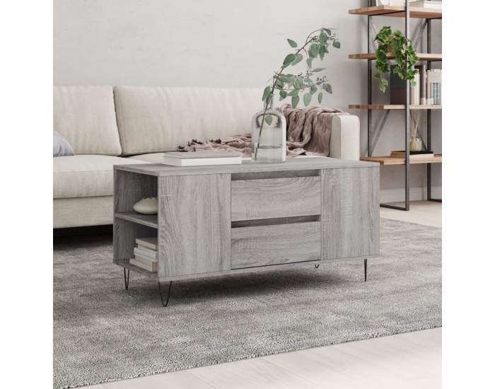 Sonata H Кафе маса, сив сонома, 102x44,5x50 см, инженерно дърво