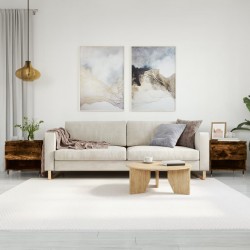 Sonata H Кафе маси, 2 бр, опушен дъб, 50x46x50 см, инженерно дърво - Măsuțe de living