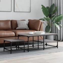 Sonata H Стифиращи кафе маси, 2 бр, сив сонома, инженерно дърво - Măsuțe de living