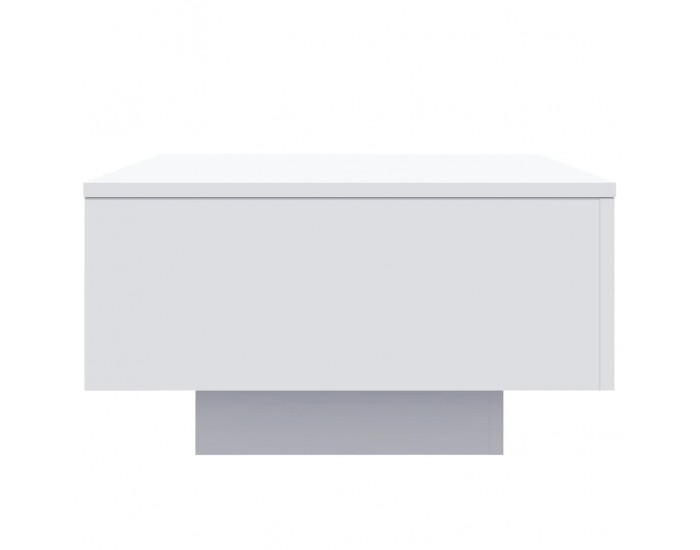 Sonata H Маса за кафе с LED осветление, бяла, 55x55x31 см