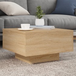 Sonata H Маса за кафе с LED осветление, сонома дъб, 55x55x31 см - Măsuțe de living