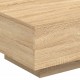 Sonata H Маса за кафе с LED осветление, сонома дъб, 55x55x31 см