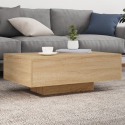 Sonata H Маса за кафе с LED осветление, сонома дъб, 85x55x31 см - Măsuțe de living