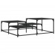 Sonata H Кафе маса, черна, 107x107x40 см, инженерно дърво