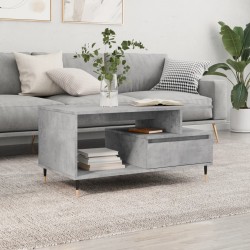 Sonata H Кафе маса, бетонно сива, 90x49x45 см, инженерно дърво - Mese