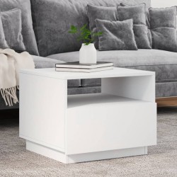 Sonata H Маса за кафе с LED осветление, бяла, 50x49x40 см - Măsuțe de living