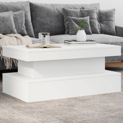Sonata H Маса за кафе с LED осветление, бяла, 90x50x40 см - Măsuțe de living