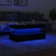 Sonata H Маса за кафе с LED осветление, бяла, 90x50x40 см