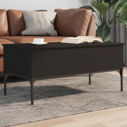 Sonata H Маса за кафе, черна, 100x50x45 см, инженерно дърво и метал - Măsuțe de living