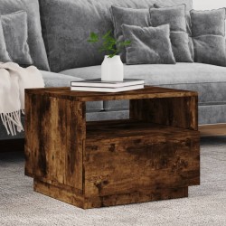 Sonata H Маса за кафе с LED осветление, опушен дъб, 50x49x40 см - Măsuțe de living