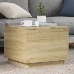 Sonata H Маса за кафе с LED осветление, сонома дъб, 50x50x40 см - Măsuțe de living