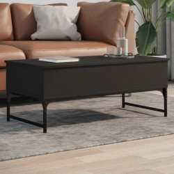 Sonata H Кафе маса, черна, 100x50x40 см, инженерно дърво и метал - Măsuțe de living