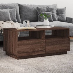 Sonata H Маса за кафе с LED осветление, кафяв дъб, 90x49x40 см - Măsuțe de living