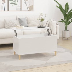 Sonata H Кафе маса, бял гланц, 90x44,5x45 см, инженерно дърво - Mese