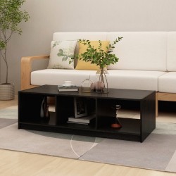 Sonata H Маса за кафе, черна, 110x50x34 см, борово дърво масив - Măsuțe de living