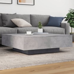 Sonata H Маса за кафе с LED осветление, бетонно сив, 100x100x31 см - Măsuțe de living