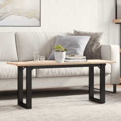 Sonata H Кафе маса О-образна рамка 110x40x45 см бор масив и чугун - Mese de dining