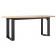 Sonata H Кафе маса О-образна рамка 110x40x45 см бор масив и чугун