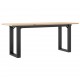 Sonata H Кафе маса О-образна рамка 110x40x45 см бор масив и чугун