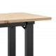Sonata H Кафе маса О-образна рамка 110x40x45 см бор масив и чугун