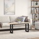 Sonata H Кафе маса О-образна рамка 110x40x45 см бор масив и чугун
