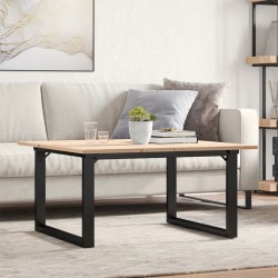 Sonata H Кафе маса О-образна рамка 90x90x45 см бор масив и чугун - Mese de dining