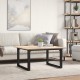 Sonata H Кафе маса О-образна рамка 90x90x45 см бор масив и чугун