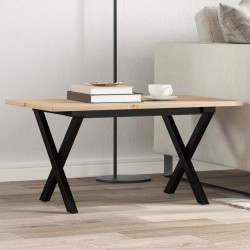 Sonata H Кафе маса X-образна рамка 80x50x40 см бор масив и чугун - Mese de dining