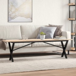 Sonata H Кафе маса X-образна рамка 160x40x45 см бор масив и чугун - Mese de dining