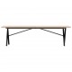 Sonata H Кафе маса X-образна рамка 160x40x45 см бор масив и чугун