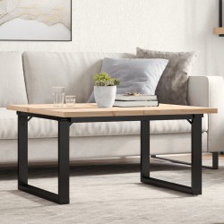 Sonata H Кафе маса О-образна рамка 80x80x45,5 см бор масив и чугун - Mese de dining