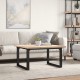 Sonata H Кафе маса О-образна рамка 80x80x45,5 см бор масив и чугун