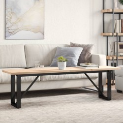 Sonata H Кафе маса О-образна рамка 160x40x45,5 см бор масив и чугун - Mese de dining